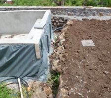 Comblement de la zone de drain/épandage