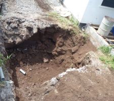 Comblement de la zone de drain/épandage