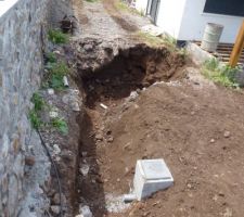 Comblement de la zone de drain/épandage