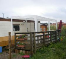 Vue exterieur de l'installation du mobil home