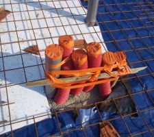 Sortie de fourreaux au niveau du ballon thermodynamique