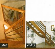 Escalier en bois exotique et tubes inox de marque DEBRET Escaliers