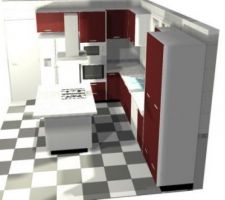 Cuisine vue de profile