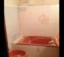 La salle de bain aveugle de l'étage