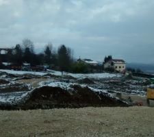 Malgr&eacute; l'&eacute;pisode neigeux, les travaux du lotissement sont en bonne voie. La voirie est trac&eacute;e!!! Vivement la fin!!!!