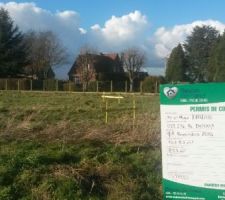 Terrain avec points d'implantation