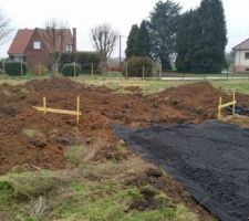 Ouverture de chantier aujourd'hui, c'est parti pour le terrassement.