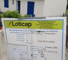 Affichage du lotissement