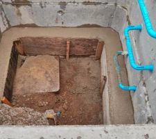 Aménagement pour accès compteur eau.