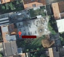 Le hangar vu du ciel.