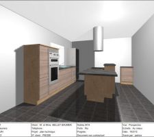 Vue 3d de notre future cuisine