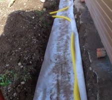 Géotextile et drains périphériques