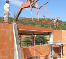 Mise en place de la ferraille dans les cheneaux