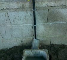 Branchement de l'eau et prévision pour le garage/robinet exterieur