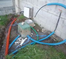 Branchement de l'eau et prévision pour le garage/robinet exterieur