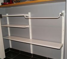 Etag&egrave;res sous le bar