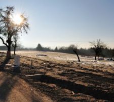 Fin des travaux de viabilité des terrains.