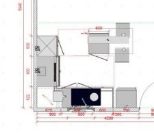 Vue de dessus de la cuisine