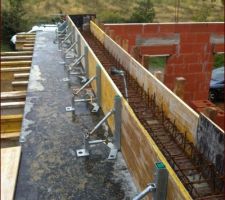 Coffrage et ferraillage terminés. Reste plus qu'à couler!
C'est beau comme ça.