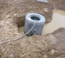 Evacuation de l'eau à la pompe