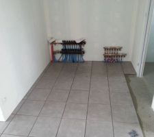 Carrelage en cours - Vestiaire