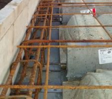 Ferraillage poutrelle à l'arrière de la maison