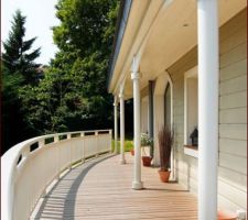 Terrasse arrondie souhaitée et réalisée avec une belle précision!!!!