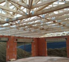 Pose de la charpente