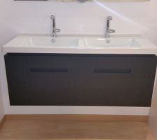 La double vasque de la salle de bain modéle essentiel de chez sanijura