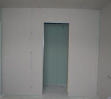 Cloison Porte galandage salle d'eau chambre du RDC