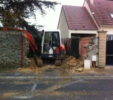 Abattage mur Février 2015