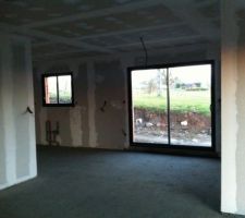 Chape avant installation du plancher chauffant