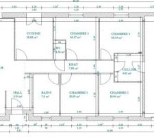 Plan de notre maison 106.10 m2
Garage de 27.95m2.