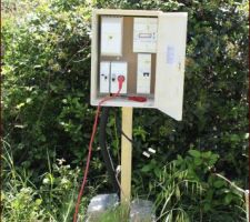 Le compteur de chantier installé