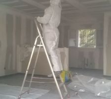 Pon&ccedil;age des joints et pour quelques uns reprise d'enduit