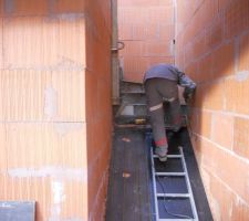 Coffrage de l'escalier entre RdC et etage