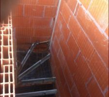 Coffrage de l'escalier entre RdC et etage