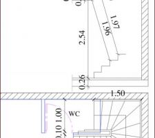 Proposition de plan pour l'escalier