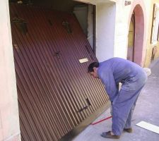 Mise en place de la porte
