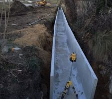 Cuvelage de la roubine en cours