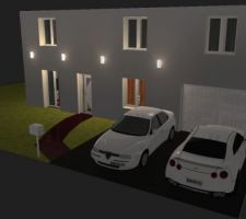 25/02/2015: Simulation avec home by me d'un éclairage de nuit