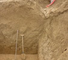 Creusement du trou pour la cuve de récup des EP