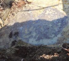 De l'eau sur le chemin d'acces