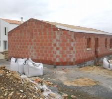 Maçonnerie en bloc vue sur pignon