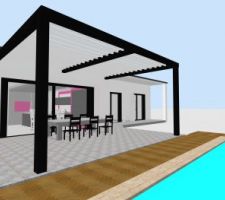 PROJET PERGOLA BIOCLIMATIQUE DEVANT BAIE DE 4M