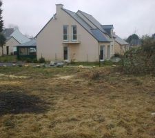 Vue de notre terrain sur l'impasse de Trélagot.