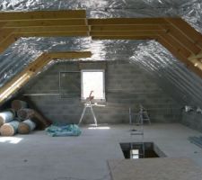 Isolation en cours
laine min&eacute;rale en 200