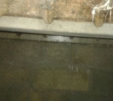 Les 4 rangs d'agglos sont tremp&eacute;s