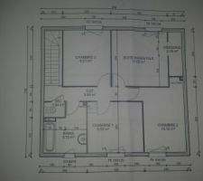 Plan de base ETAGE proposé par le constructeur