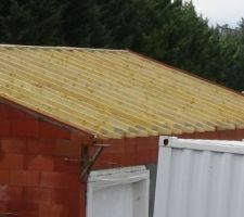 Vue toit en cours de finition